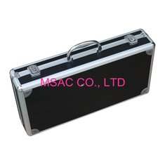 Caja de aluminio de la caja del aumento del ABS negro de la estructura, caja de aluminio del instrumento
