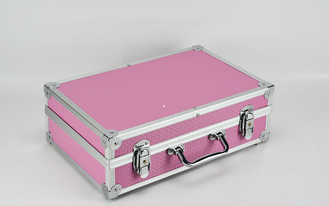 Aluminio rosado de encargo que lleva difícilmente la caja para la talla 360 electrónica de las herramientas del cable * 240 * 100m m