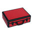 Caja de herramienta de aluminio roja con la exhibición de cuero de la PU y el peso ligero de las herramientas que embala